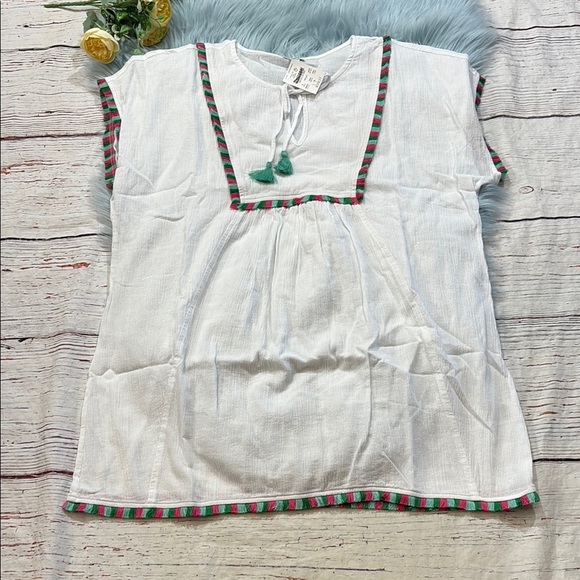 NWT J. Crew Factory Fringe Beach Tunic Sz M - Picture 2 of 10